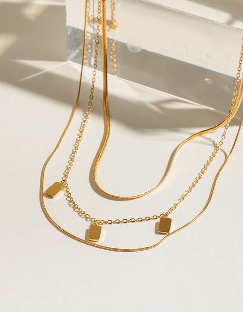 Load image into Gallery viewer, Stainless Steel Multi-layer Twin Necklace Design
