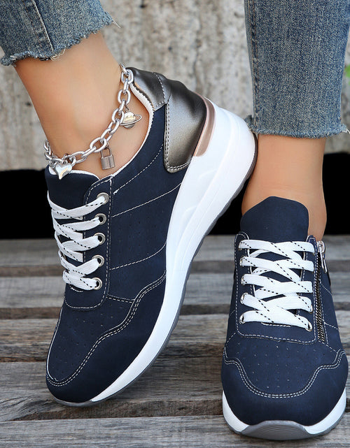 Load image into Gallery viewer, Fashion Lace-up Sneakers Women Cozy Tinck-soled Sports Shoes
