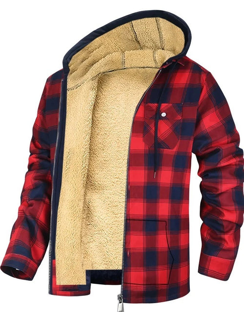 Load image into Gallery viewer, Thickened Cotton-padded Clothes Plaid Long Sleeve Loose My Store
