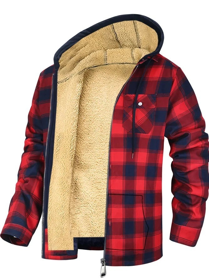 Thickened Cotton-padded Clothes Plaid Long Sleeve Loose My Store