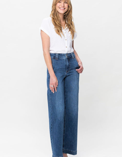 Load image into Gallery viewer, Judy Blue Full Size Double Button Wide Leg Jeans
