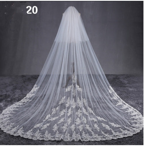 Load image into Gallery viewer, Bridal Wedding Dress Long Tail Luxury Super Fairy Wedding Veil
