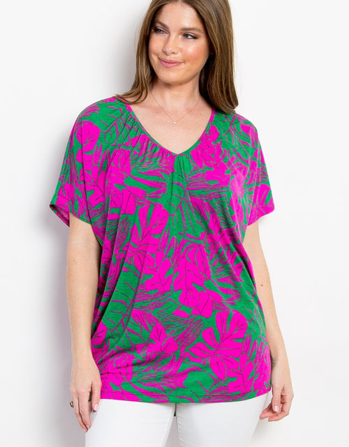 Load image into Gallery viewer, Be Stage Contrast Printed Short Sleeve Top
