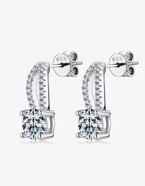 Load image into Gallery viewer, 1 Carat Moissanite 925 Sterling Silver Earrings 2668south
