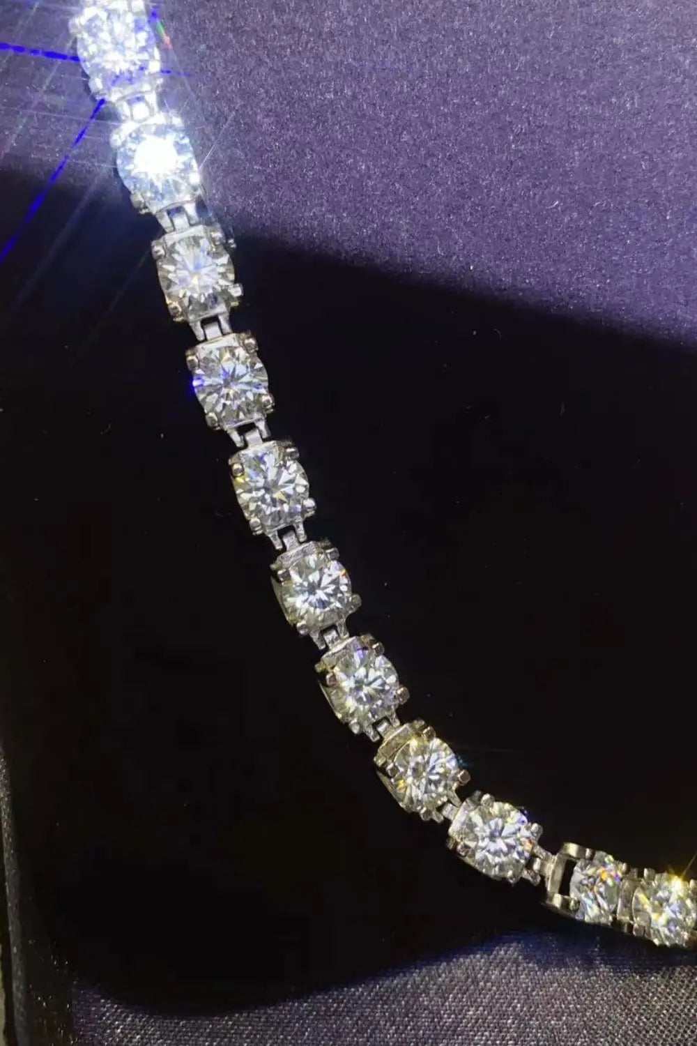 10 Carat Moissanite Platinum-Plated Bracelet 2668south