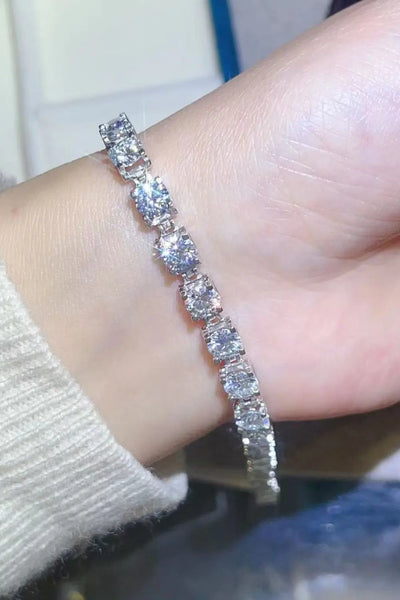 10 Carat Moissanite Platinum-Plated Bracelet 2668south