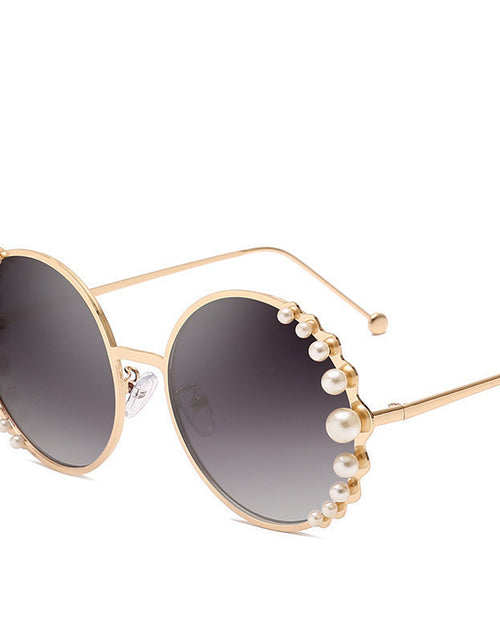 Load image into Gallery viewer, Round frame pearl sunglasses ladies sunglasses
