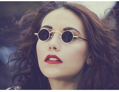 Load image into Gallery viewer, Round sunglasses steampunk sunglasses
