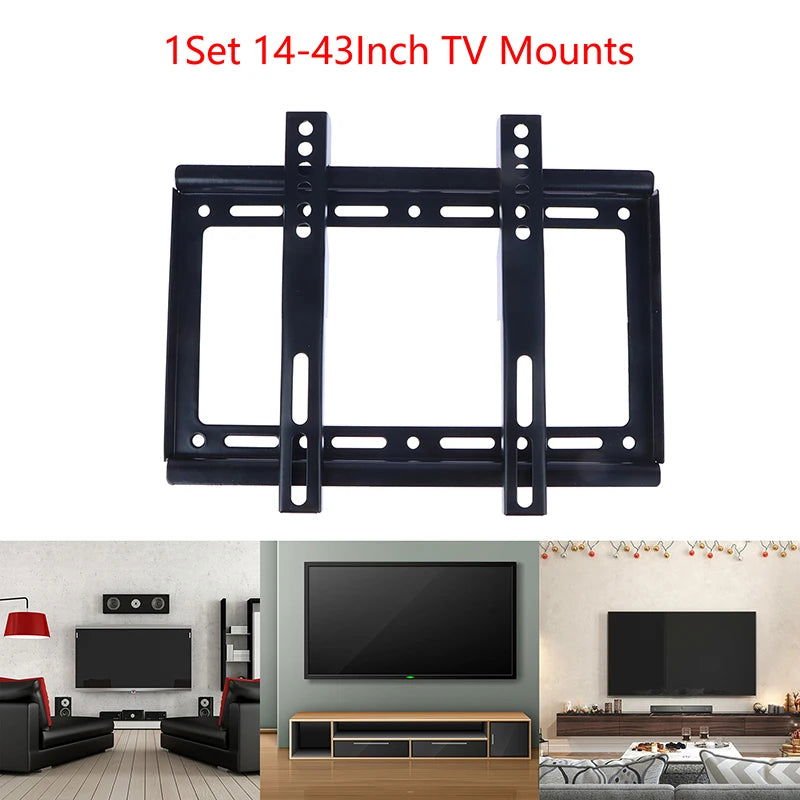 14-43Inch TV Mounts LCD LED Monitor Wall Mount Bracket Fixed Flat Panel TV Frame Thickness 0.8MM 2668south