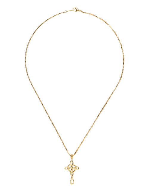 Load image into Gallery viewer, 14K Gold Plated Infinity Cross Pendant Necklace 2668south
