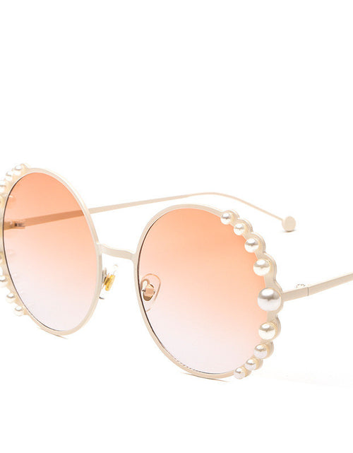 Load image into Gallery viewer, Round frame pearl sunglasses ladies sunglasses
