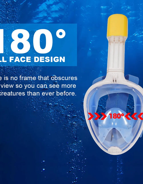 Load image into Gallery viewer, Full Face Snorkel Mask Snorkeling Swimming Diving Mask Wide View Anti-Fog Anti-Leak Safe Breathing System for Adult Kids Gift
