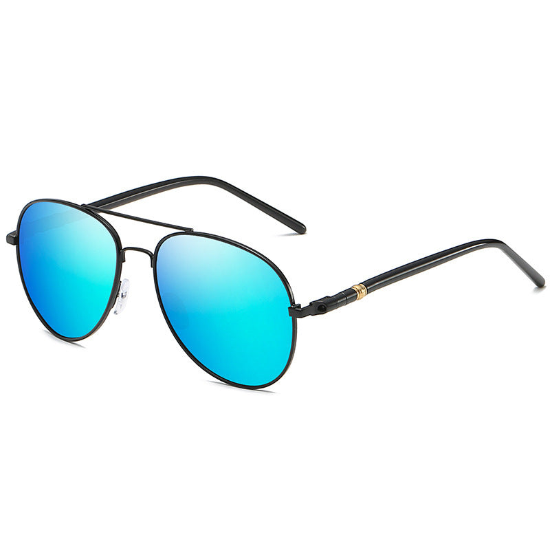 Polarized Sunglasses Men's Metal Sunglasses Color Film Sunglasses