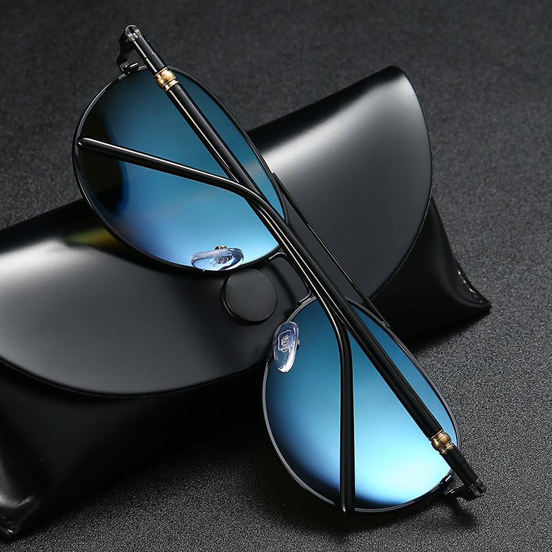 Polarized Sunglasses Men's Metal Sunglasses Color Film Sunglasses