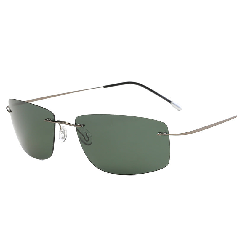 Sunglasses Rimless Pure Titanium Light Sunglasses