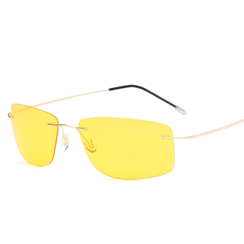 Sunglasses Rimless Pure Titanium Light Sunglasses