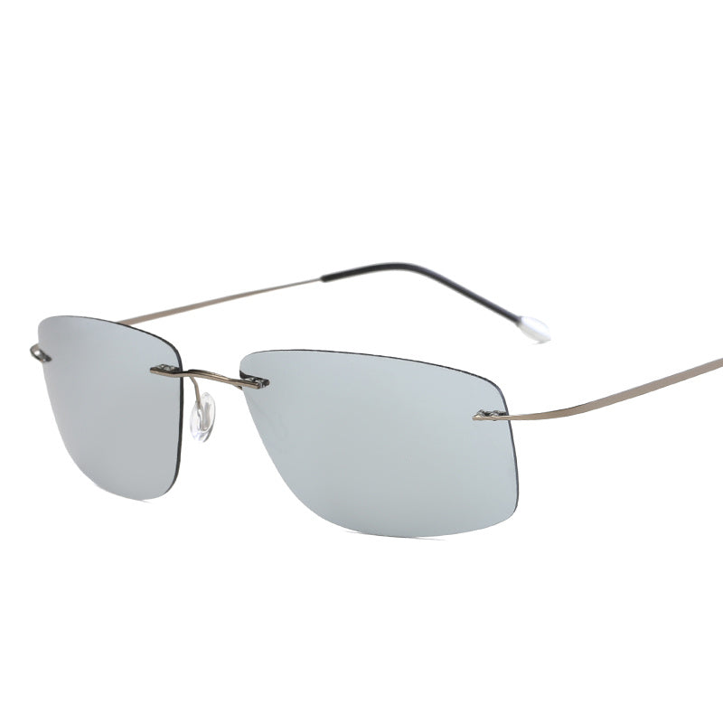 Sunglasses Rimless Pure Titanium Light Sunglasses