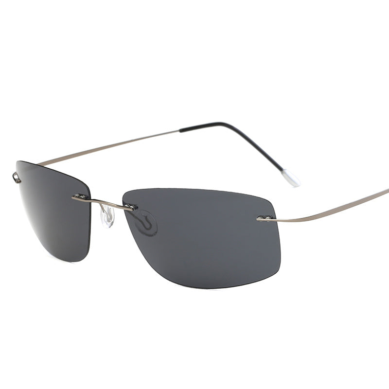 Sunglasses Rimless Pure Titanium Light Sunglasses