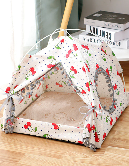 Load image into Gallery viewer, Cat Tent Cat Cat House Enclosed Pet Bed
