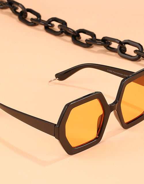 Load image into Gallery viewer, Personality Chain Sunglasses Exaggerated Octagonal Sunglasses
