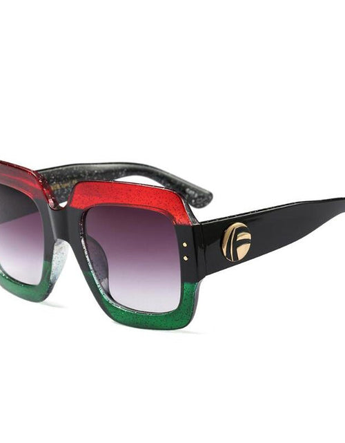 Load image into Gallery viewer, Colorful glitter sunglasses retro sunglasses
