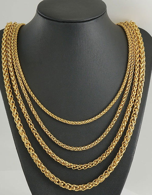 Load image into Gallery viewer, 18K Gold Keel Chain Necklace Pendant Finished Chain Hip Hop 2668south
