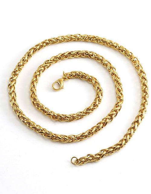 Load image into Gallery viewer, 18K Gold Keel Chain Necklace Pendant Finished Chain Hip Hop 2668south
