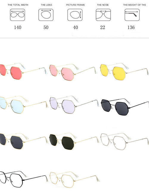 Load image into Gallery viewer, Sunglasses Ocean Piece Polygonal Sunglasses
