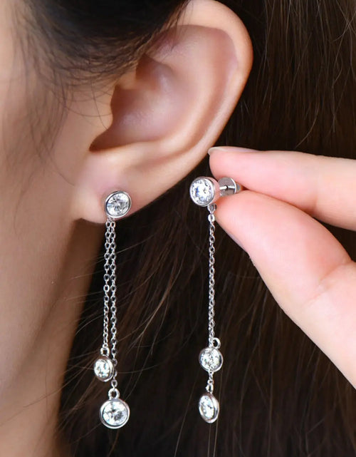 Load image into Gallery viewer, 2.6 Carat Moissanite 925 Sterling Silver Earrings 2668south
