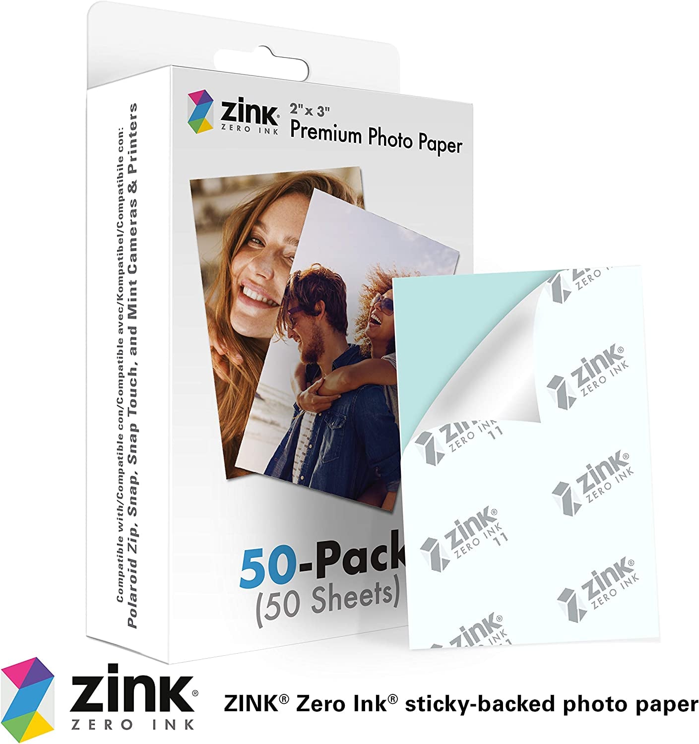 2"X3" Premium Instant Photo Paper (50 Pack) Compatible with Polaroid Snap, Snap Touch, Zip and Mint Cameras and Printers 2668south