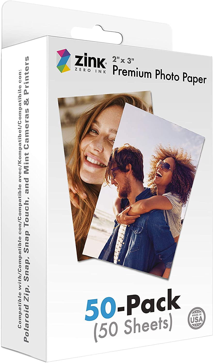 2"X3" Premium Instant Photo Paper (50 Pack) Compatible with Polaroid Snap, Snap Touch, Zip and Mint Cameras and Printers 2668south