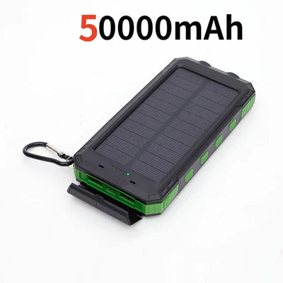 200000Mah Solar Power Bank Outdoor Wild Fishing Camping Ultra-Large Capacity Mobile Power Portable with Compass Rapid Charging ﻿ 2668south