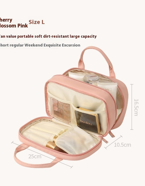 Load image into Gallery viewer, New Portable Cosmetic Bag With Handle Large Capacity Waterproof Make-up Toiletries Handbag Multifunctional Storage Travel Bag For Women
