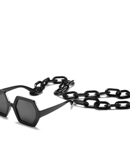 Load image into Gallery viewer, Personality Chain Sunglasses Exaggerated Octagonal Sunglasses
