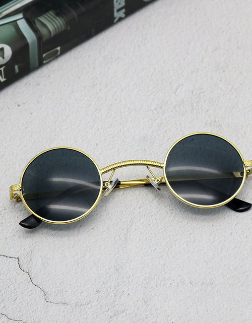 Load image into Gallery viewer, Round sunglasses steampunk sunglasses
