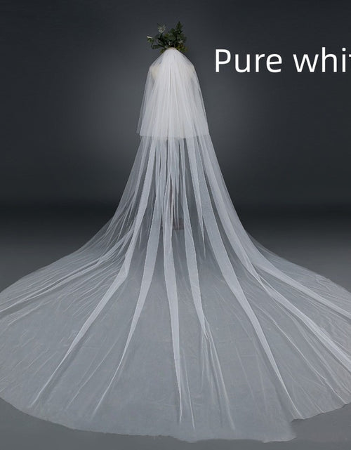 تحميل الصورة إلى عارض المعرض، Bridal Wedding Veil Widened Tail
