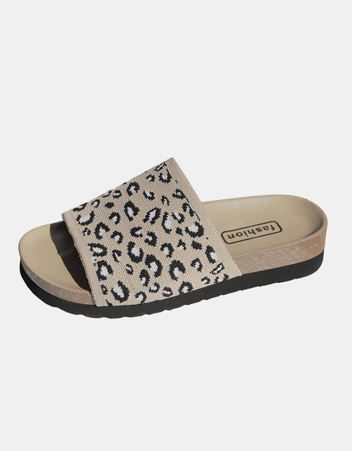 Load image into Gallery viewer, Leopard Open Toe Sandals
