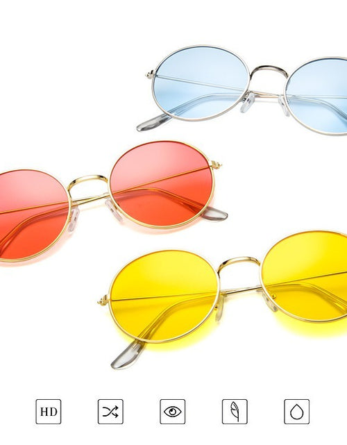 Load image into Gallery viewer, New Korean round jelly sunglasses transparent ocean sunglasses sunglasses vintage sunglasses 3019
