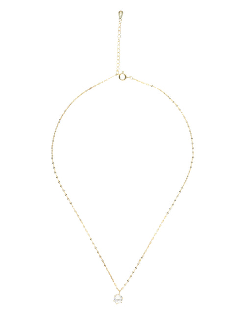 Load image into Gallery viewer, Radiant 14K Gold-Plated Solitaire Pendant Necklace
