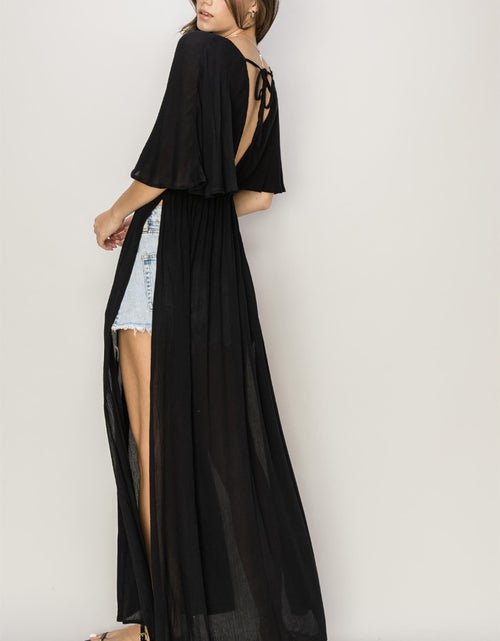 Load image into Gallery viewer, HYFVE Tie Back Maxi Split Cover Up Dress
