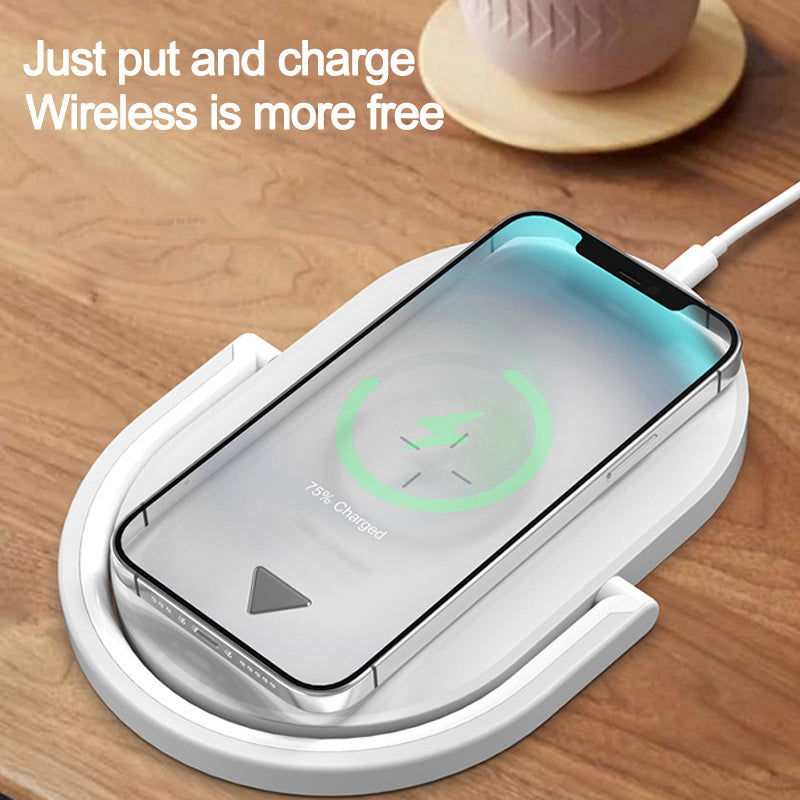 3 In 1 Foldable Wireless Charger Night Light Wireless Charging Station Stonego LED Reading Table Lamp 15W Fast Charging Light 2668south