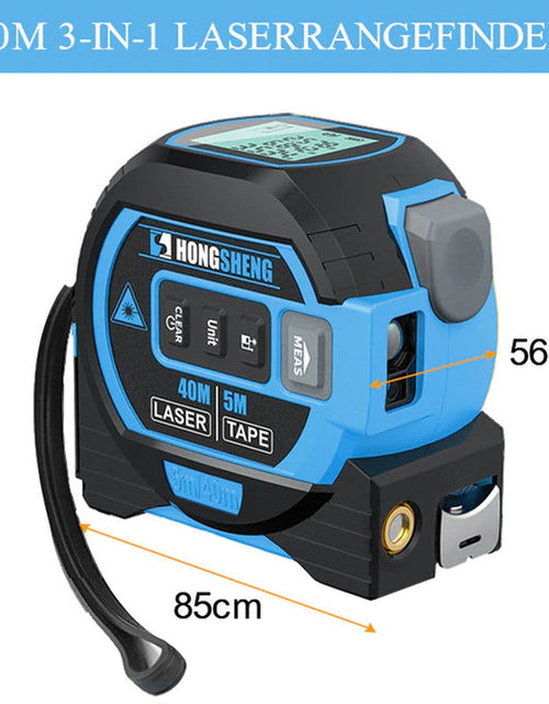 تحميل الصورة إلى عارض المعرض، 3 in 1 Laser Tape Measure Rangefinder 5M Tape Ruler Infrared High-Precision Intelligent Electronic Ruler Building Distance Meter 2668south
