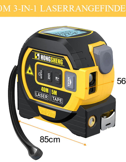 تحميل الصورة إلى عارض المعرض، 3 in 1 Laser Tape Measure Rangefinder 5M Tape Ruler Infrared High-Precision Intelligent Electronic Ruler Building Distance Meter 2668south
