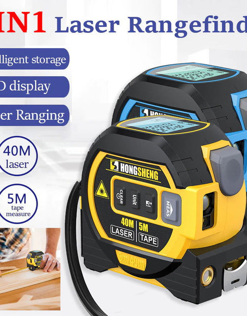 تحميل الصورة إلى عارض المعرض، 3 in 1 Laser Tape Measure Rangefinder 5M Tape Ruler Infrared High-Precision Intelligent Electronic Ruler Building Distance Meter 2668south
