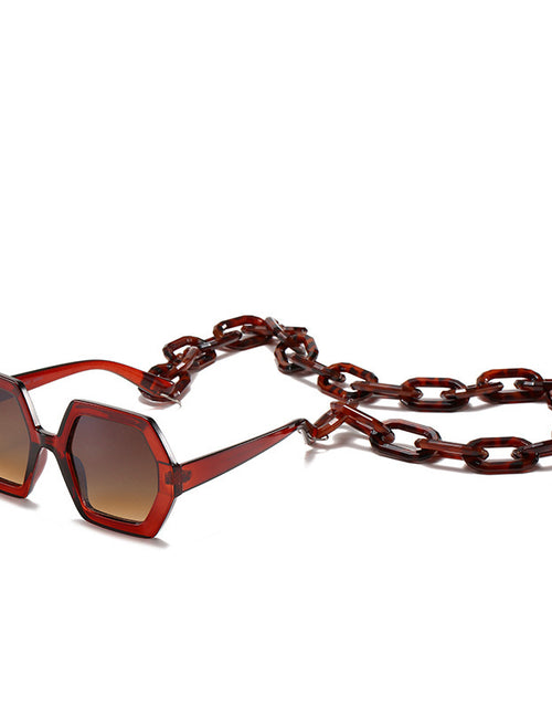 Load image into Gallery viewer, Personality Chain Sunglasses Exaggerated Octagonal Sunglasses
