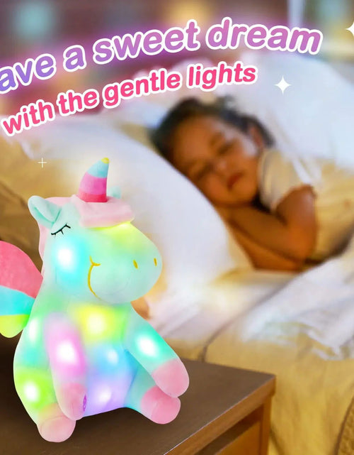 Load image into Gallery viewer, 30Cm LED Light Musical Unicorn Plush Toys Soft Cute Green Pink Light-Up Stuffed Animals for Girls Birthday Gift Glowing Toy 2668south
