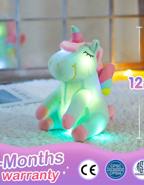 Load image into Gallery viewer, 30Cm LED Light Musical Unicorn Plush Toys Soft Cute Green Pink Light-Up Stuffed Animals for Girls Birthday Gift Glowing Toy 2668south
