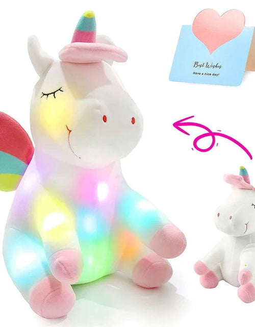 Load image into Gallery viewer, 30Cm LED Light Musical Unicorn Plush Toys Soft Cute Green Pink Light-Up Stuffed Animals for Girls Birthday Gift Glowing Toy 2668south
