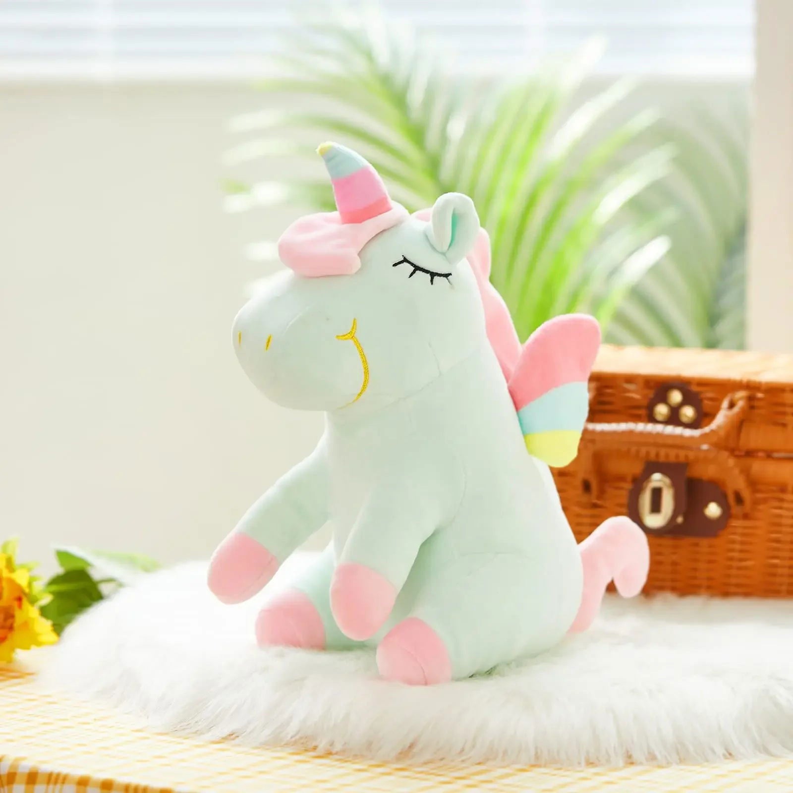 30Cm LED Light Musical Unicorn Plush Toys Soft Cute Green Pink Light-Up Stuffed Animals for Girls Birthday Gift Glowing Toy 2668south