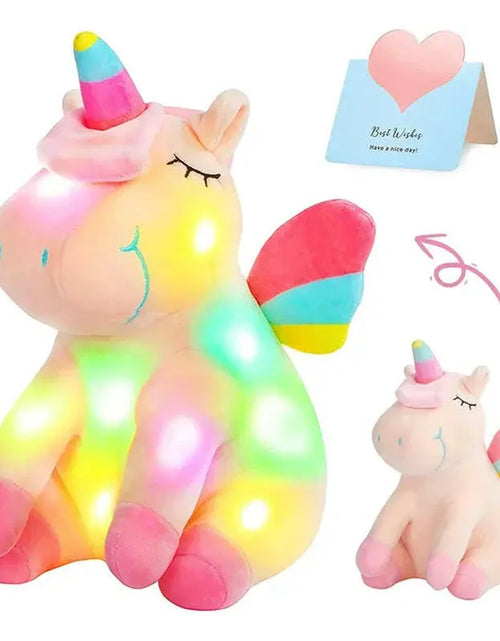 Load image into Gallery viewer, 30Cm LED Light Musical Unicorn Plush Toys Soft Cute Green Pink Light-Up Stuffed Animals for Girls Birthday Gift Glowing Toy 2668south
